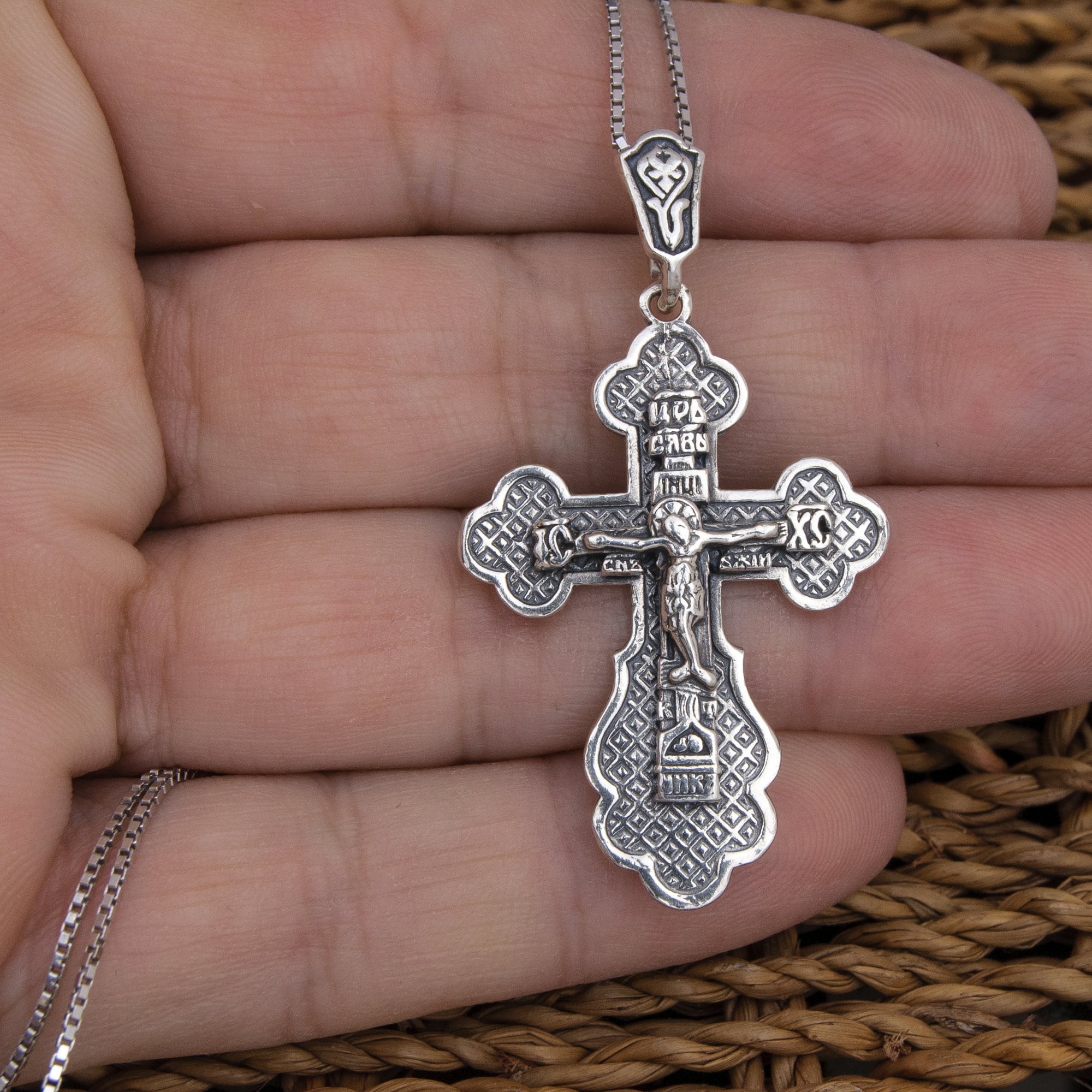 Orthodox Cross Huamade Orthodox Cross Necklace Jesus Crucifx Pendants