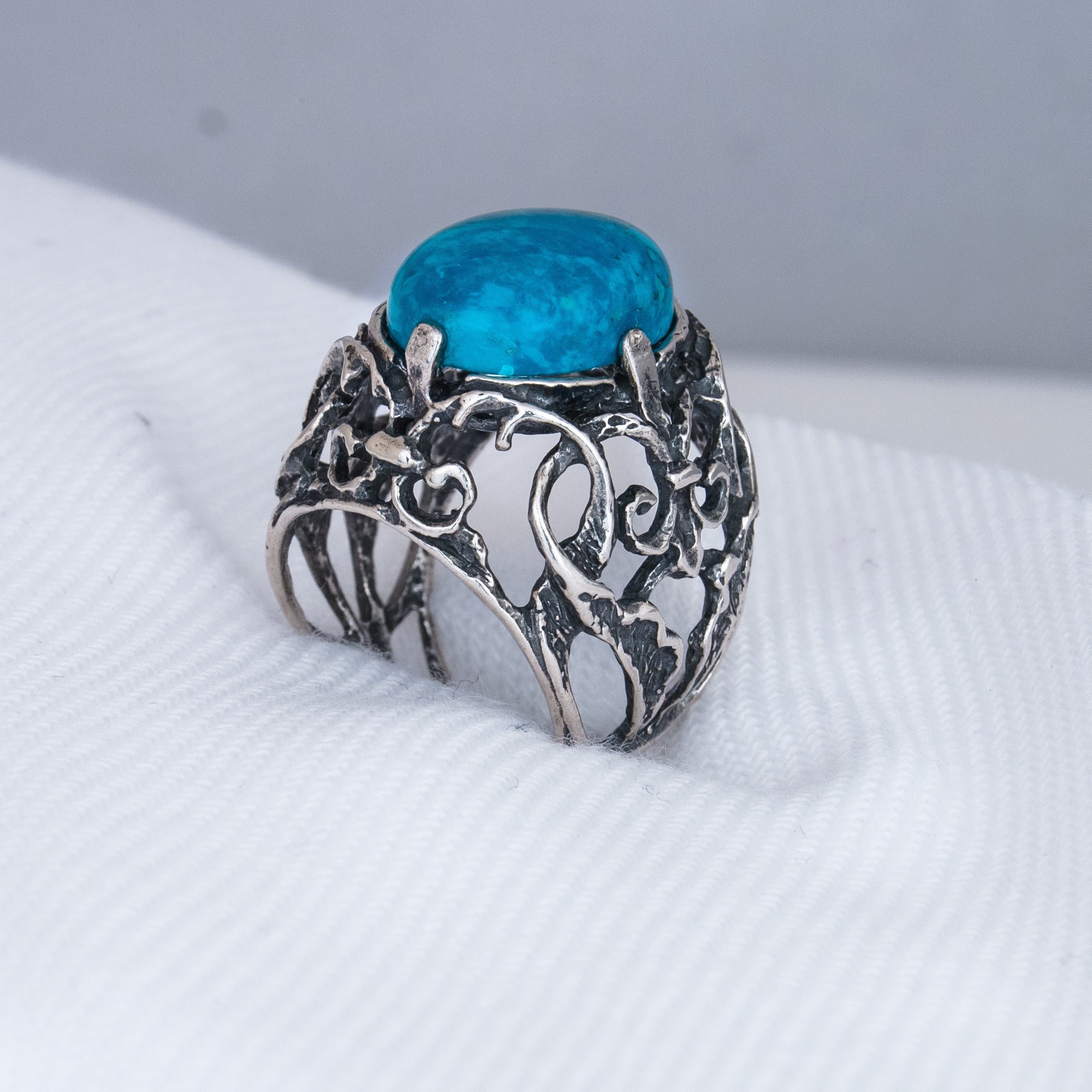 Bague "torsadé double rangs zirconium" argent massif rhodié 925