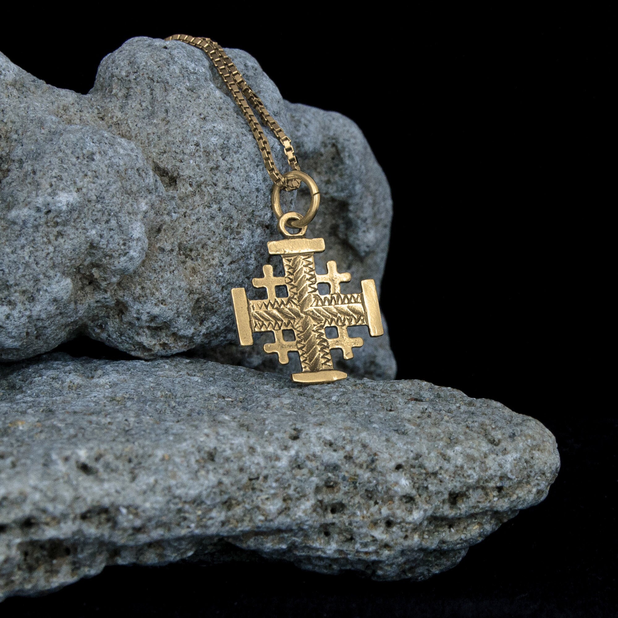 Jerusalem Kreuz Gold Halskette Frauen Kreuz Kreuz Halskette Jerusalem Kreuz  Anhänger jüdische Geschenke aus Israel