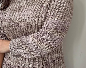 Wzór dzianiny swetra Emery dla dorosłych: Malabrigo Mecha, Raglan (wzór PDF)