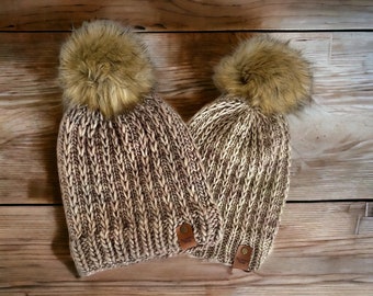 Zestaw wzorów na czapkę i rękawiczki z grubej dzianiny (wzór w formacie PDF)