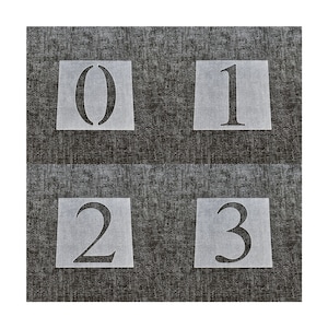 Number Stencils - Choose a Design (Sold Individually) - Reusable Templates - 350 Micron Thick Stencils