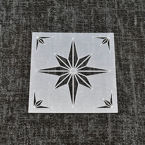 Tile Stencil - Design 04 | Decorative Stencil for Painting | Reusable Art Stencil for Walls, Furniture & Home Décor