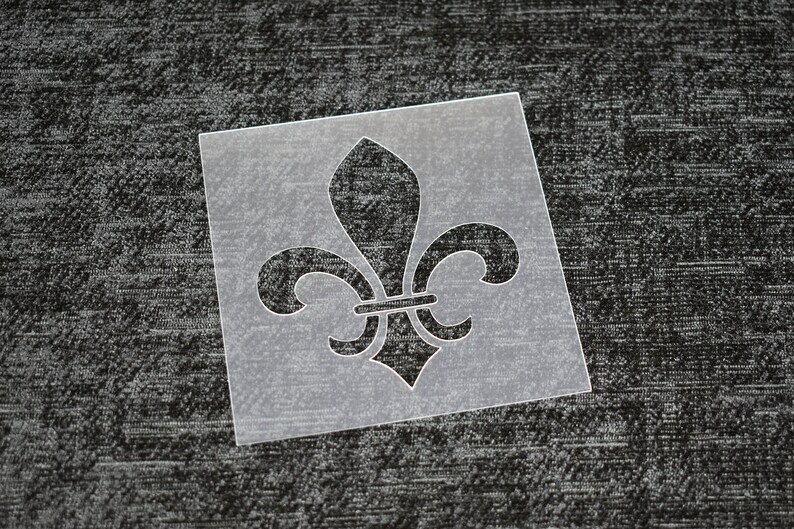 thumbnail image 2 of Fleur De Lis Monogram Stencil | Reusable DIY Letter Template For 2 of 10