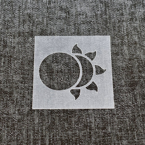 Eclipse Sun/Moon - Reusable Stencil. High Quality Strong 350 Micron Stencils.