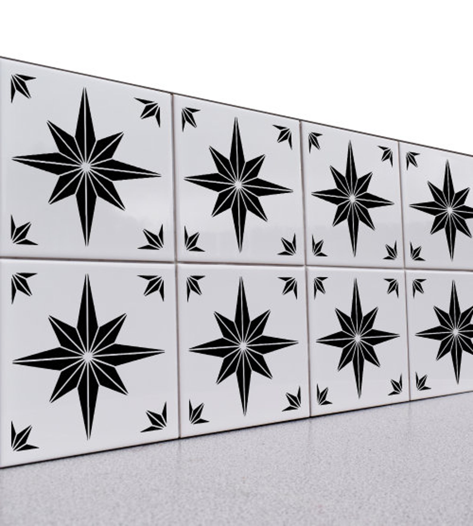 Tile Stencil - Design 04 - Reusable Pattern for Walls, Counters, and ...