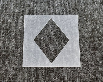 Diamond Card Stencil - Reusable Stencil for Crafts, DIY, Baking