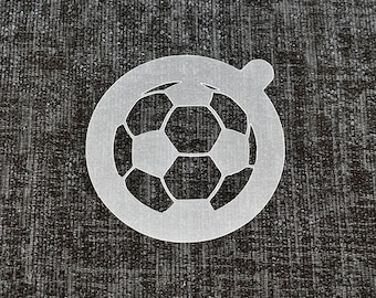 Reusable 'Football' Coffee Stencil. High Quality Strong 350 Micron Stencils.