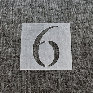Number 6 - Reusable Number Stencil - High Quality Strong 350 Microns