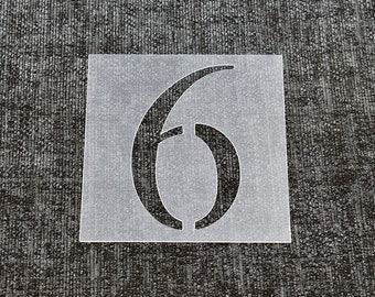 Number 6 - Reusable Number Stencil - High Quality Strong 350 Microns