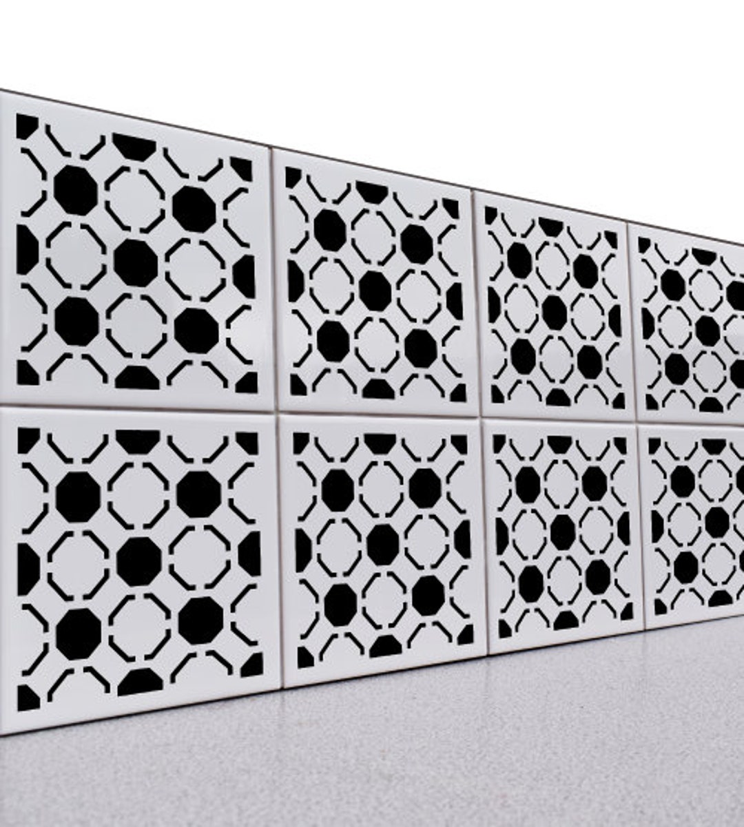 Tile Stencil - Design 42 - Reusable Pattern for Walls, Counters, and ...