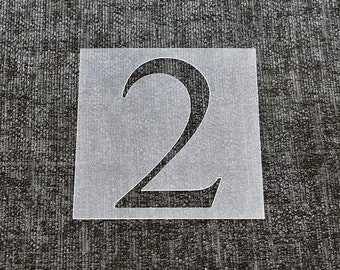 Number 2 - Reusable Number Stencil - High Quality Strong 350 Microns