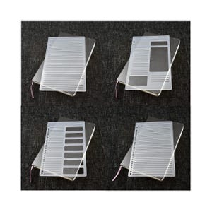 Notebook Stencils - A5 and A4 - Choose a Design (Sold Individually) - Reusable Templates - 350 Micron Thick Stencils