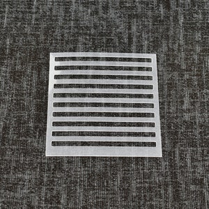 Medium Lines/Stripes - Reusable Pattern Stencil - High Quality Strong 350 Microns