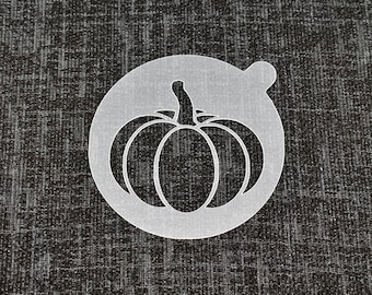 Reusable 'Pumpkin' Coffee Stencil. High Quality Strong 350 Micron Stencils.