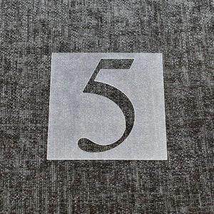 Number 5 - Reusable Number Stencil - High Quality Strong 350 Microns
