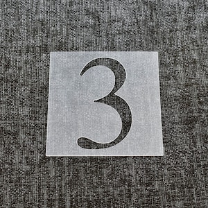 Number 3 - Reusable Number Stencil - High Quality Strong 350 Microns