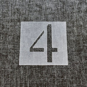 Number 4 - Reusable Number Stencil - High Quality Strong 350 Microns