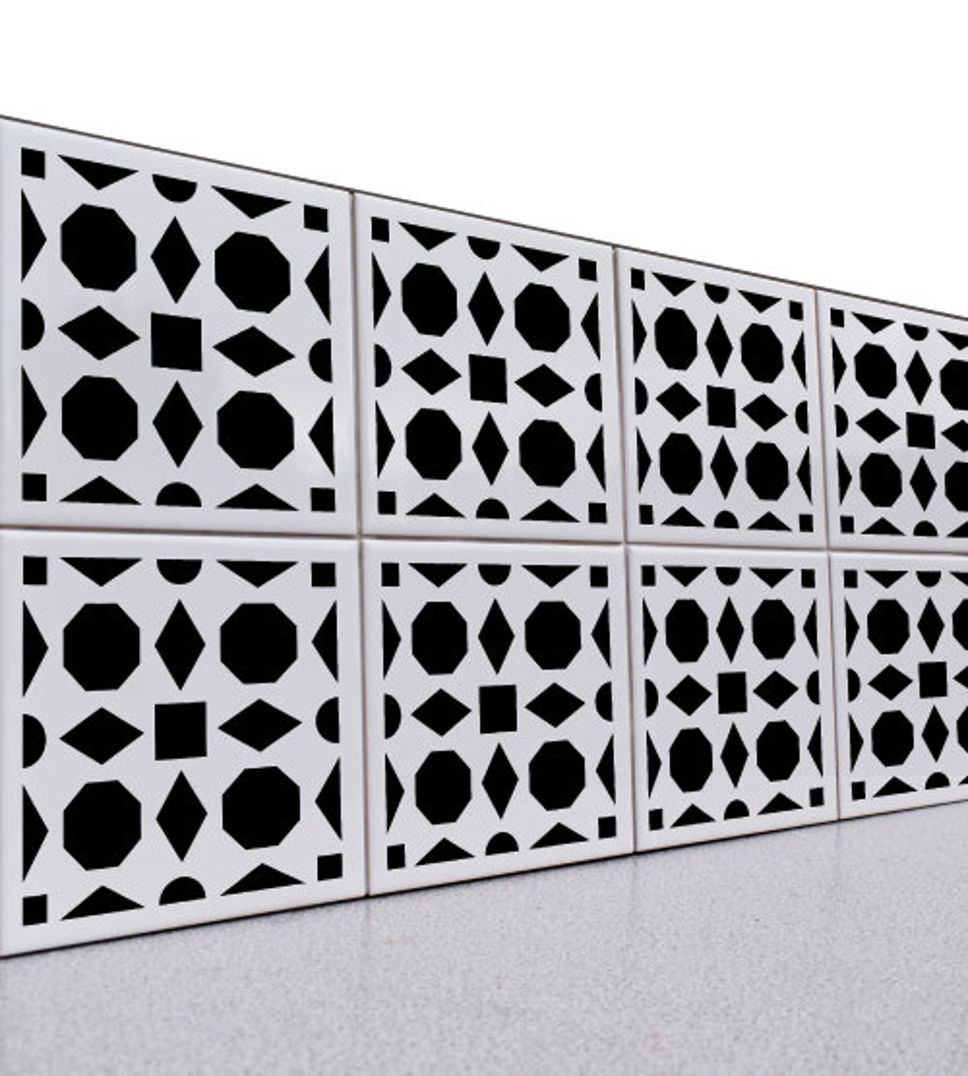 Tile Stencil - Design 25 - Reusable Pattern for Walls, Counters, and ...