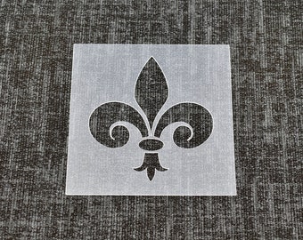 Fleur De Lis 5 - Reusable Stencil - High Quality Strong 350 Micron Stencils