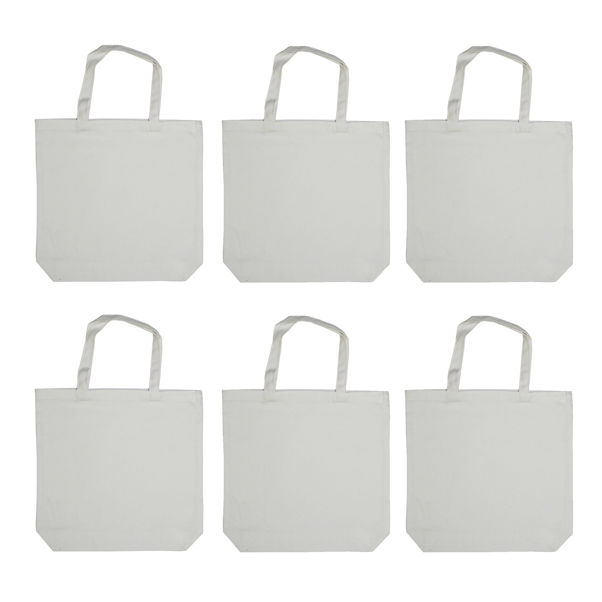 Plain Tote Bag White Pack of 4 - Thinkkraft