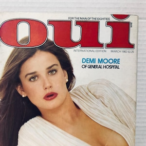 Vintage Oui Magazine Demi Moore Cover Mature Content March 1982 - Etsy