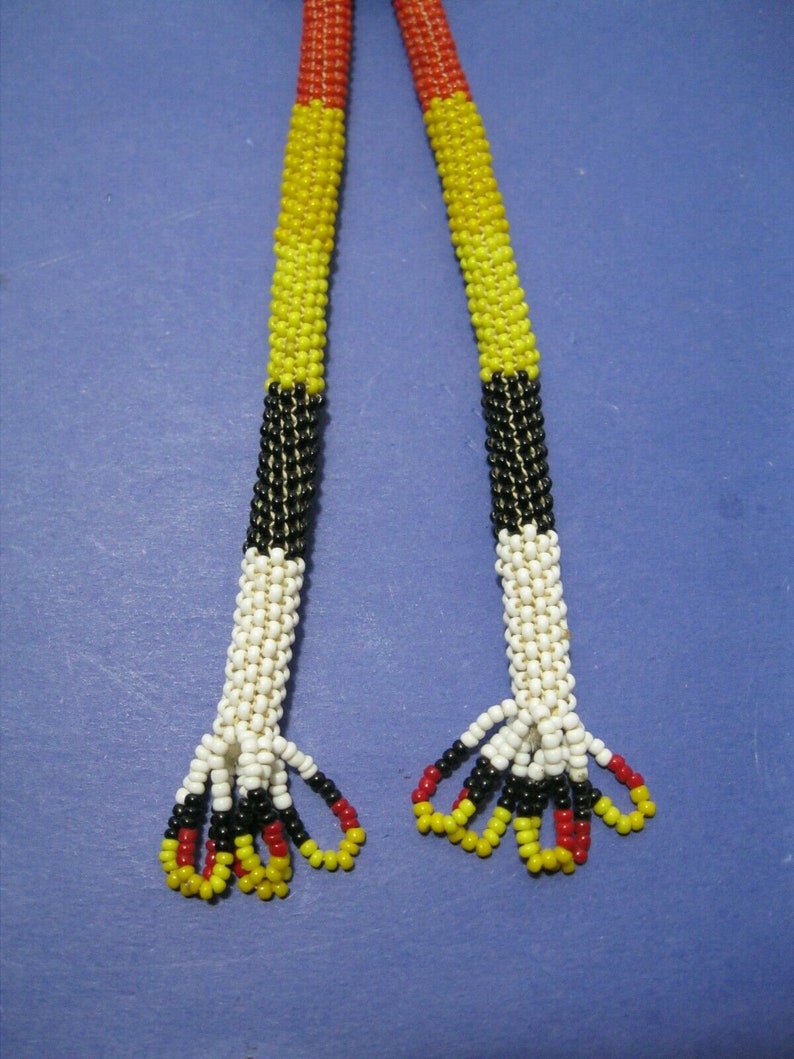 Native American Handmade Beaded Slide Bolo Tie Beautiful