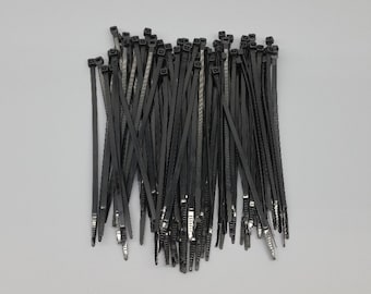 100pc 7" Black Zip Ties