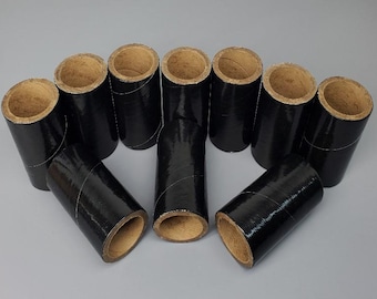10pc Black Firework Heavy Wall Cardboard Tubes 1-1/4" x 3" x 3/16"