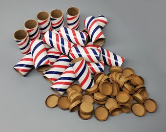 thumbnail image 2 of 25pc 1" X 2.5" Red Firework Kraft Tubes With Plastic Plugs – HQ Pyrotechnics Tubes 2 of 3