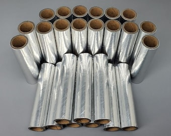 25pc Fireworks Paper Cardboard Tubes 3/4" x 4" x 1/8" Silver Thick Walled