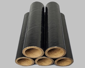 5pc Black Firework Heavy Wall Cardboard Tubes 1-1/4" x 6" x 3/16"