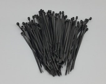 100pc 4" Black Zip Ties