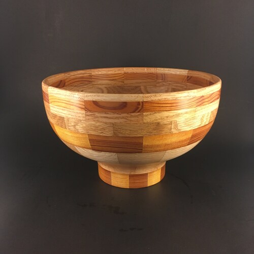 Wooden Bowl Unique Large Wood Bowl Segmented Wood Bowl Etsy Canada