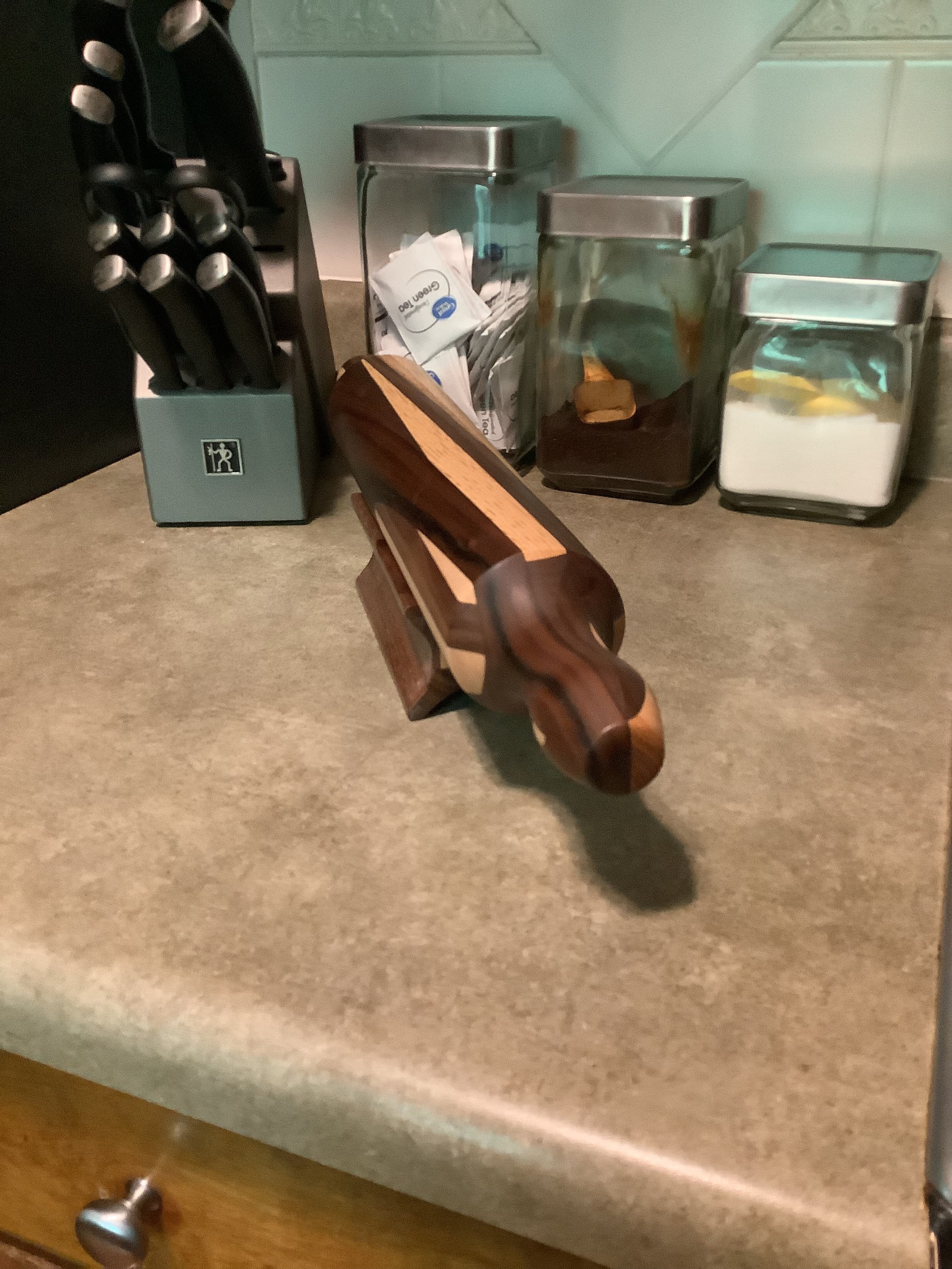 Solid wood rolling pin with stand Etsy