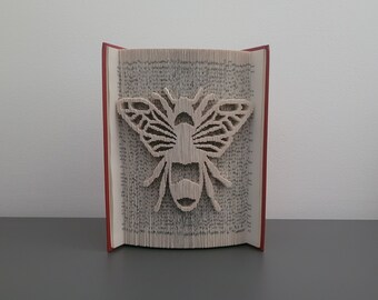 Pattern Only - Bee Book Folding Pattern - cut and fold - book folding patterns, Bee Book Folding, Book Folding, Book Folding Bee, Bee Crafts