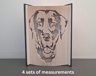 Pattern Only - Labrador Retriever Dog Book Fold - cut and fold - book folding pattern art, 449 pages, PDF pattern, dog, lab, pet, labrador