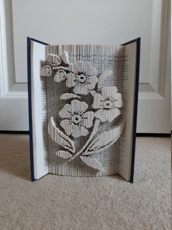 Pattern Only Flowers Book Folding Cut and Fold Book Folding Pattern Art  Bookish Origami, 441 Pages, Flower, Nature, Presents for Her - Etsy