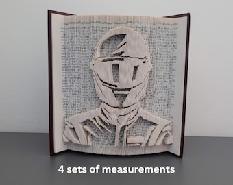 Pattern Only - Racing Driver Book Fold Pattern, cut and fold, book folding pattern, 479 pages, PDF, F1, Formula 1, Racing, Cars, Motorbikes