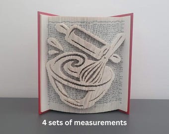 Pattern Only - Baking Book Fold - cut and fold - book folding pattern art, 467 pages, PDFs, download, cooking, cakes, baking book pattern