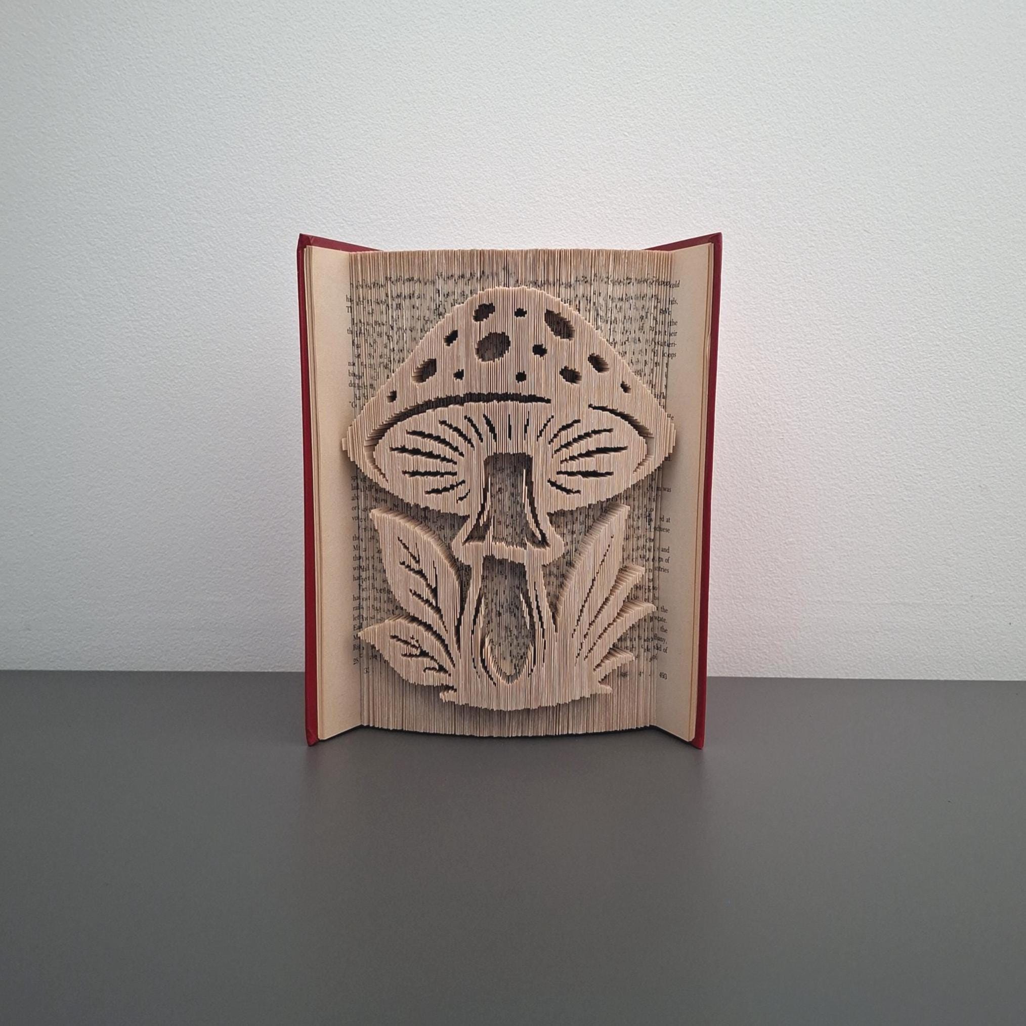 Fold Patterns Polyharmonic Pattern Only - Toadstool Mushroom Book Fold Pattern - Cut and Fold ...