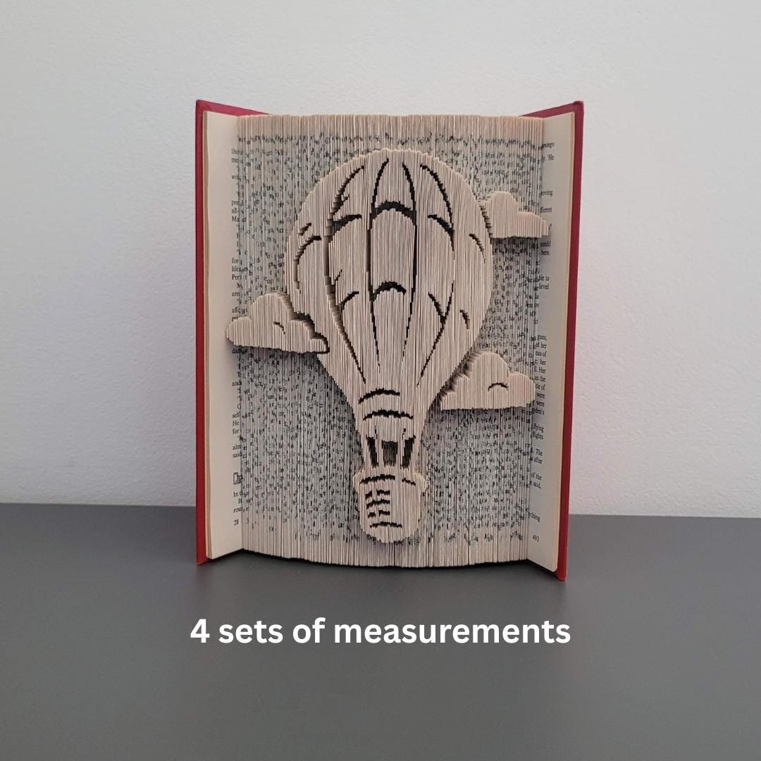 Pattern Only - Hot Air Balloon Book Folding - Cut and Fold - Book ...