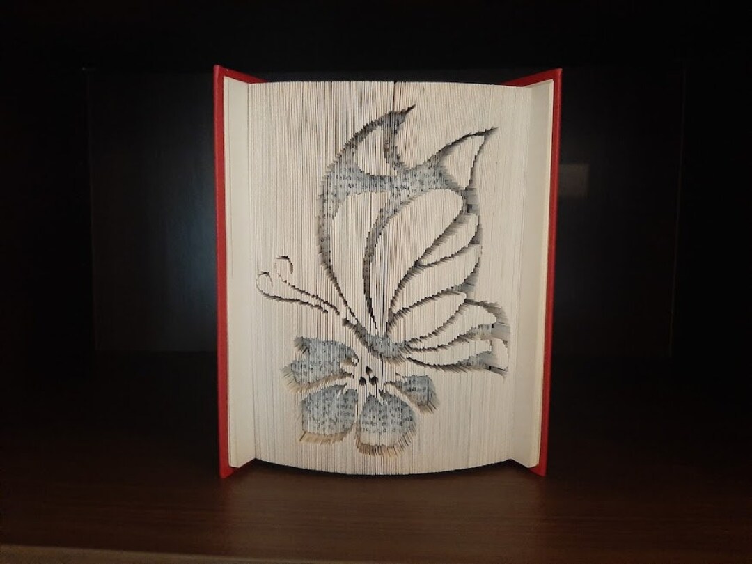 Pattern Only - Butterfly and Flower Book Folding Art - Cut and Fold ...