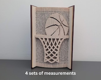 Pattern Only - Basketball Book Folding - cut and fold - book folding pattern art, pdf, basketball book fold pattern, 437 pages, NBA, netball