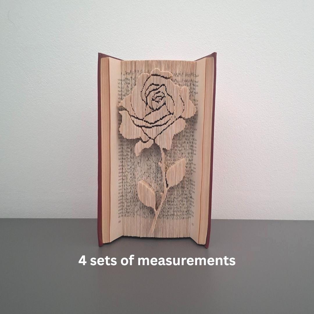 Pattern Only - Rose Flower Book Folding - Cut and Fold - Book Fold ...