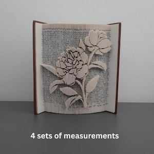 Solo patrón - Libro plegable con flores de peonía - cortar y doblar - patrón de plegado de libros, 431 páginas, flores, manualidades de papel, regalos para ella, archivos PDF