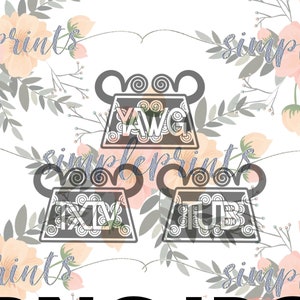 Hmong Design, Hmong Digital, Hmong Print, Spirit Locks Bundle &quot;Yawg, Txiv, Tub&quot;