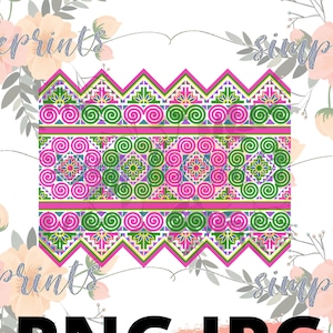 Hmong Design, Hmong Digital, Hmong Print, Hmong Symbol, Hmong Pattern 81 (Colored)