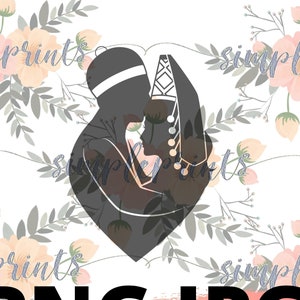 Hmong Design, Hmong Digital, Hmong Print, Hmong Couple Silhouette 4