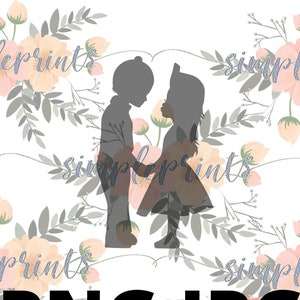 Hmong Design, Hmong Digital, Hmong Print, Hmong Couple Silhouette 5